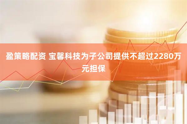 盈策略配资 宝馨科技为子公司提供不超过2280万元担保