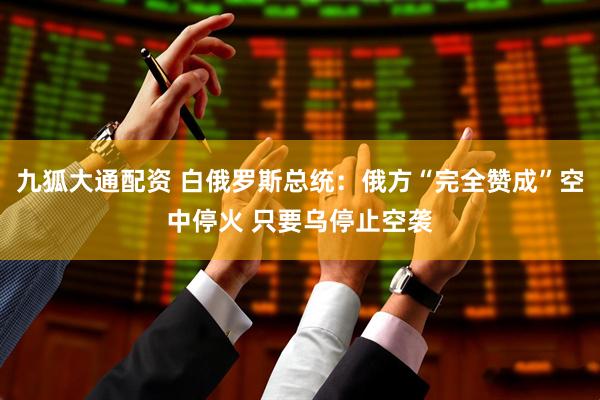 九狐大通配资 白俄罗斯总统：俄方“完全赞成”空中停火 只要乌停止空袭